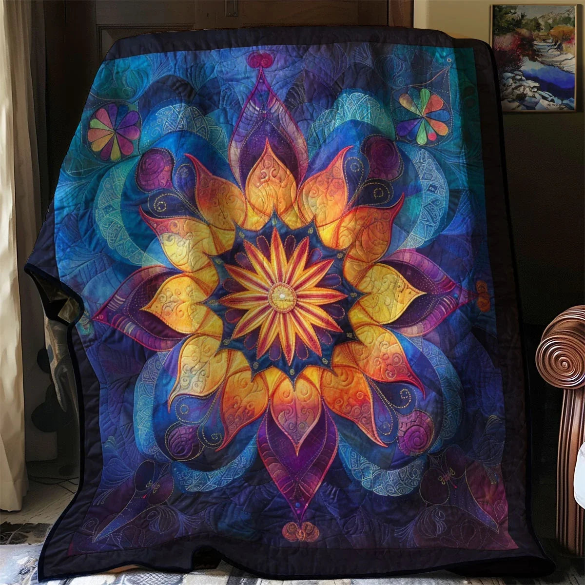 Sunburst Hippie Quilt Blanket