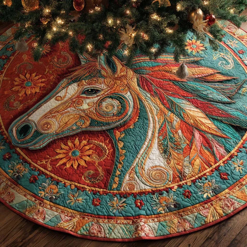 Sunburst Spirit Quilted Tree Skirt
