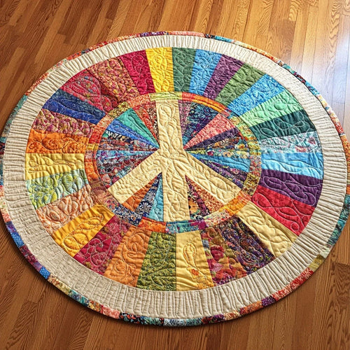Sunburst Symphony Quilted Round Mat
