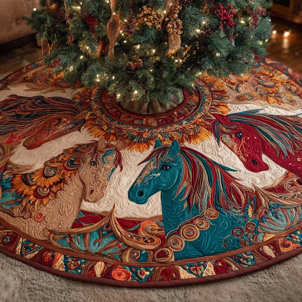 Sunfire Spirit Quilted Tree Skirt