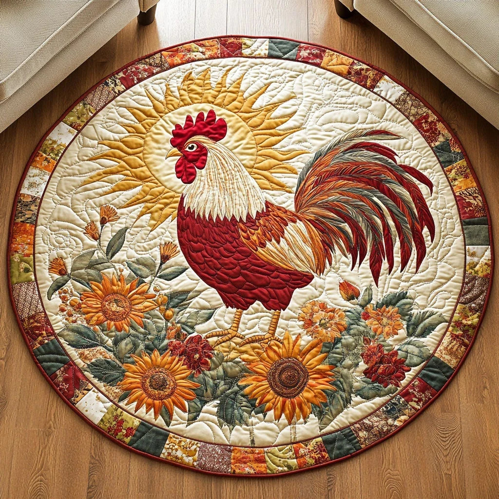 Sunflower Coop Quilted Round Mat