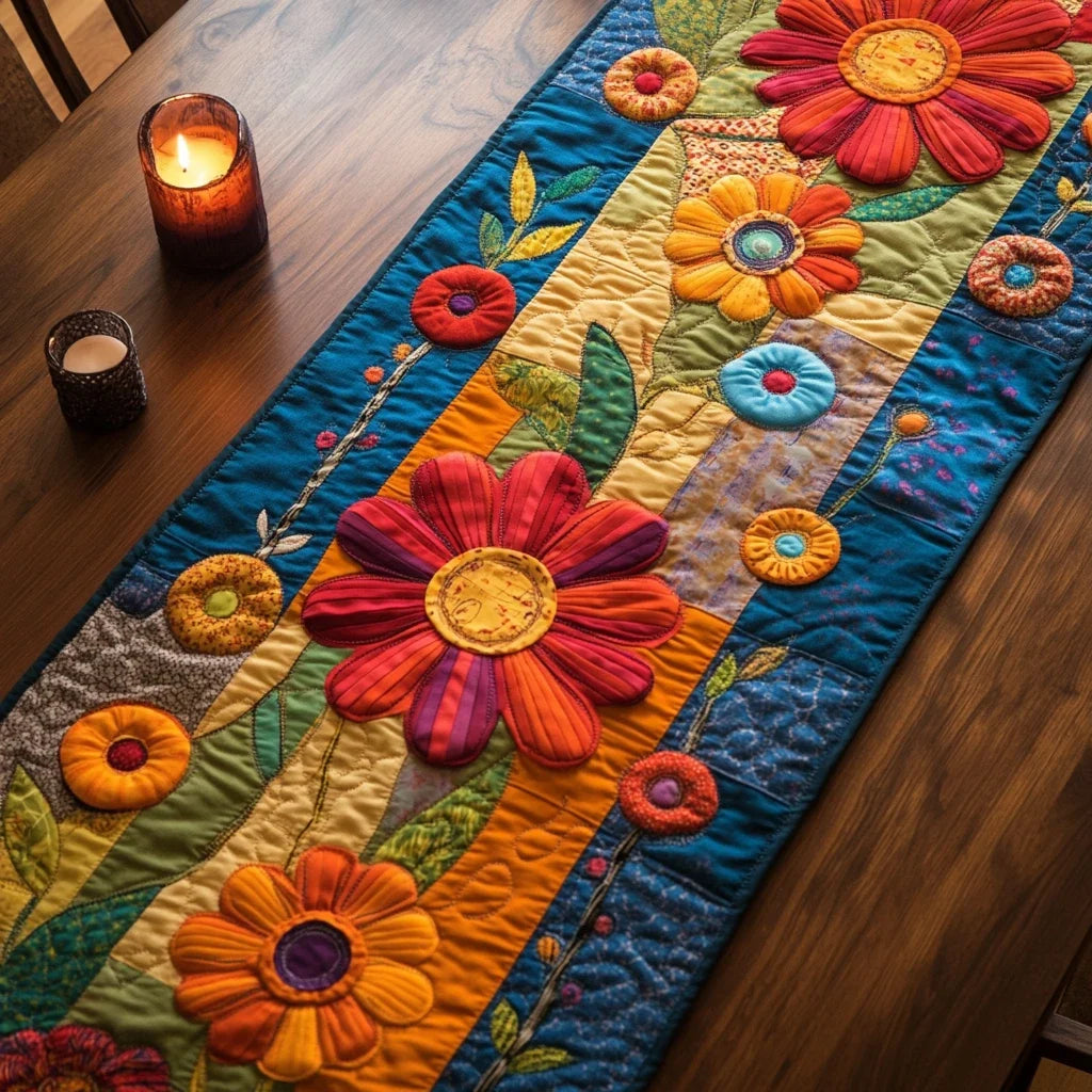 Sunflower Dream Quilted Table Runner