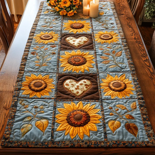 Sunflower Love Quilted Table Runner