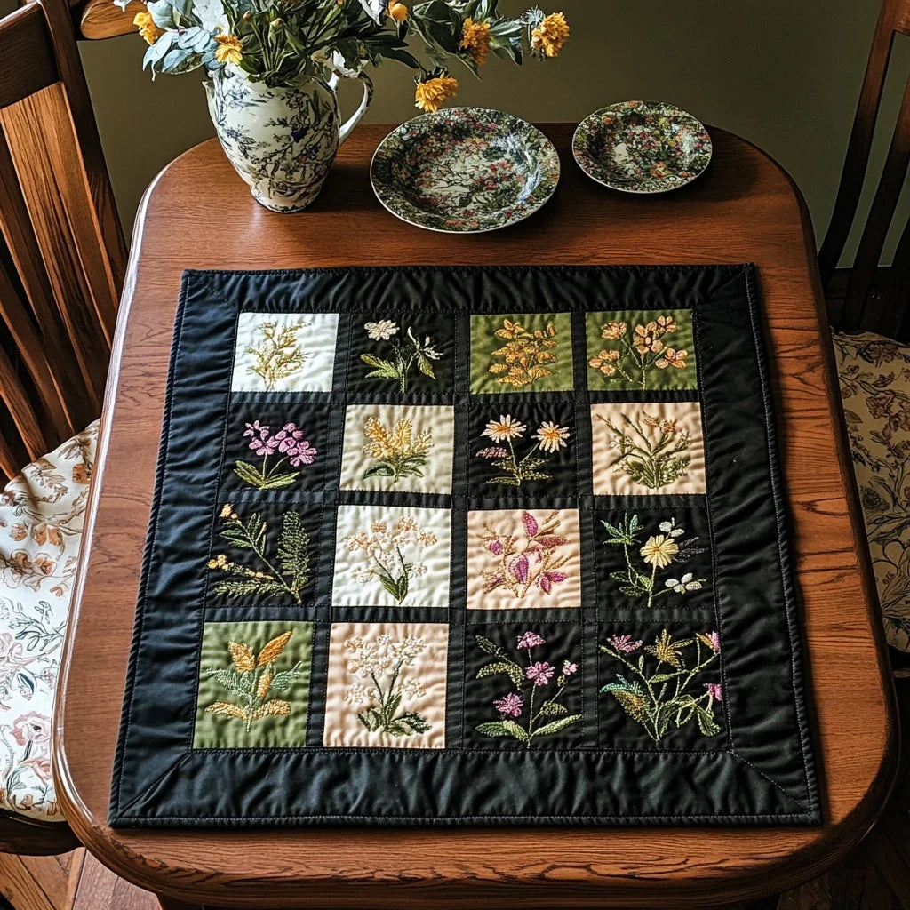 Sunlit Bloom Quilted Table Topper