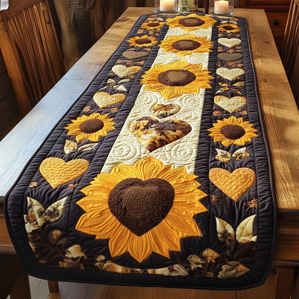 Sunlit Blooms Quilted Table Runner