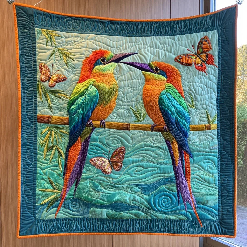 Sunlit Feathers Quilt Blanket