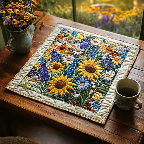 Sunlit Stitches Quilted Table Topper