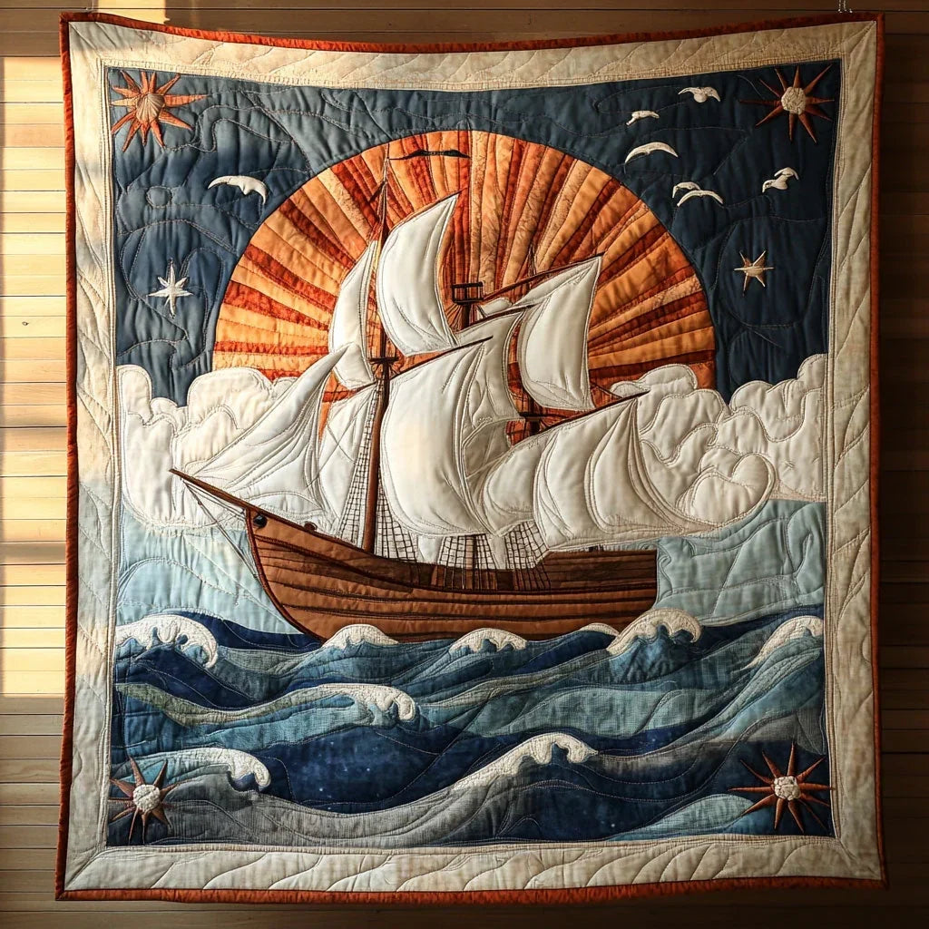 Sunlit Voyage Quilt Blanket
