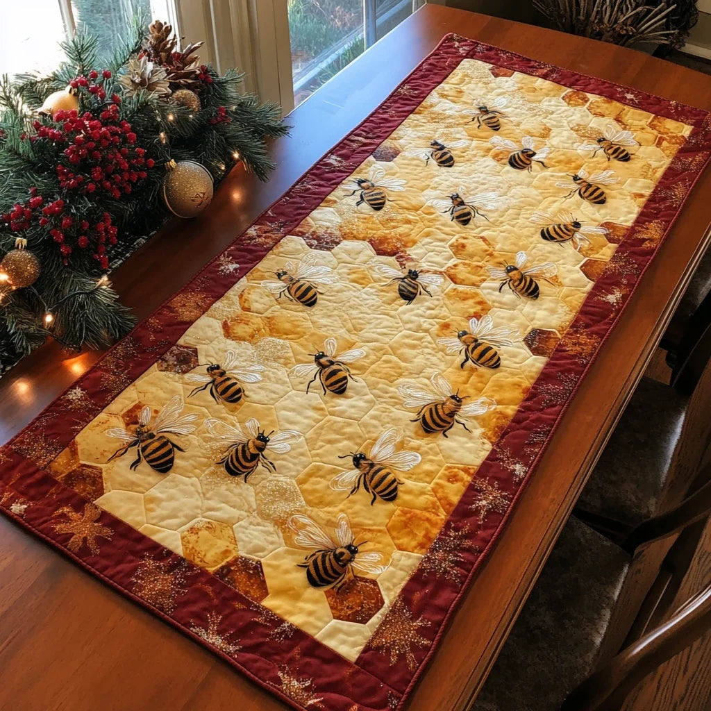 Sunny Bee Quilted Table Runner