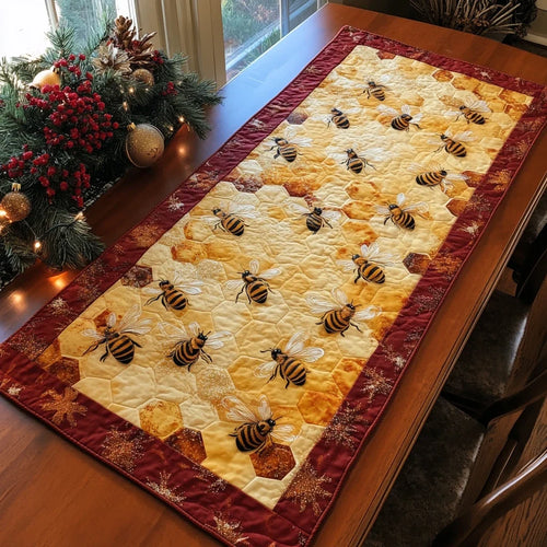 Sunny Bee Quilted Table Runner