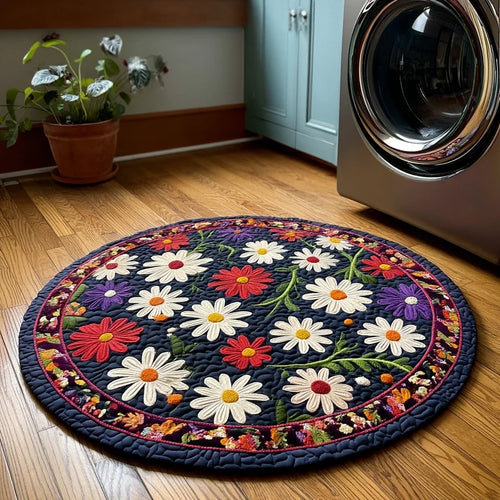 Sunny Bloom Quilted Round Mat