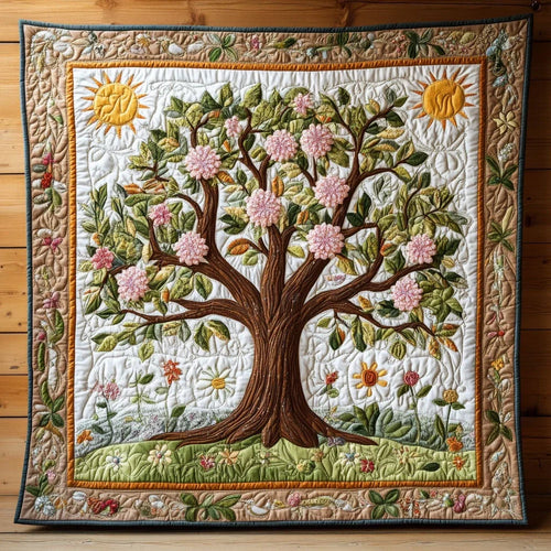 Sunny Blooming Quilt Blanket