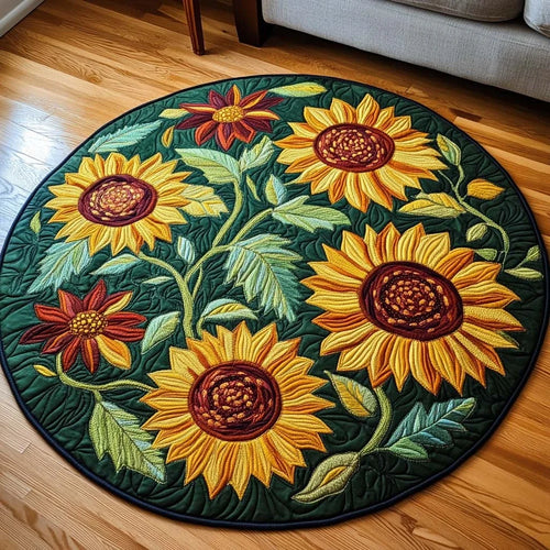 Sunny Dominion Quilted Round Mat