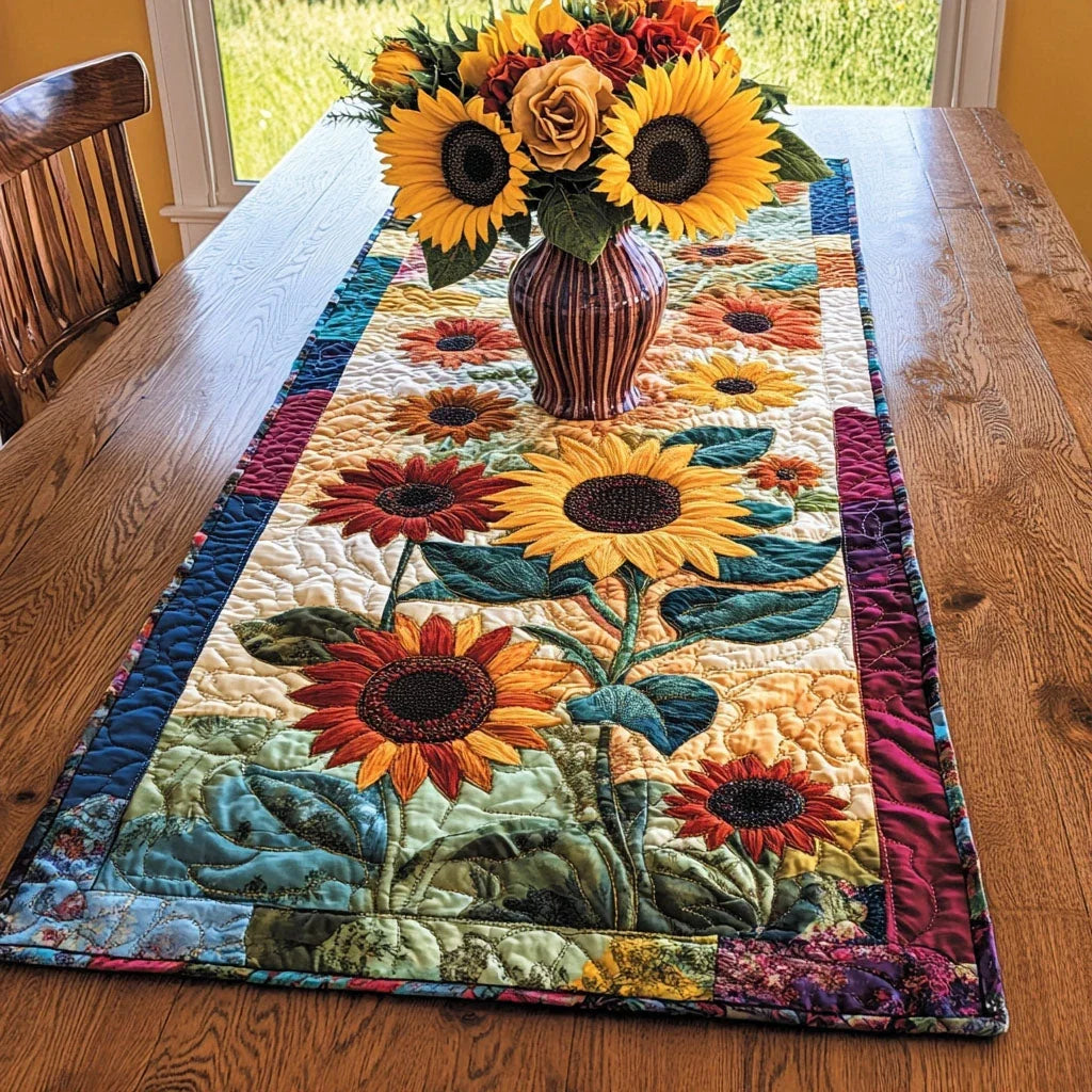 Sunny Fields Charm Quilted Table Runner