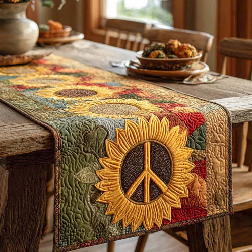 Sunny Peace Quilted Table Runner