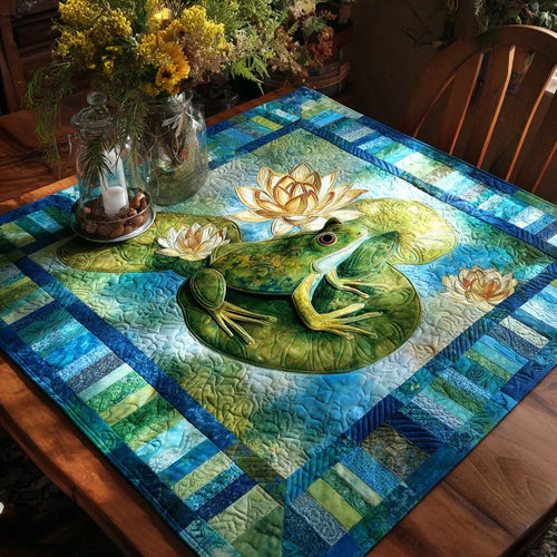 Sunny Pond Friends Quilted Table Topper