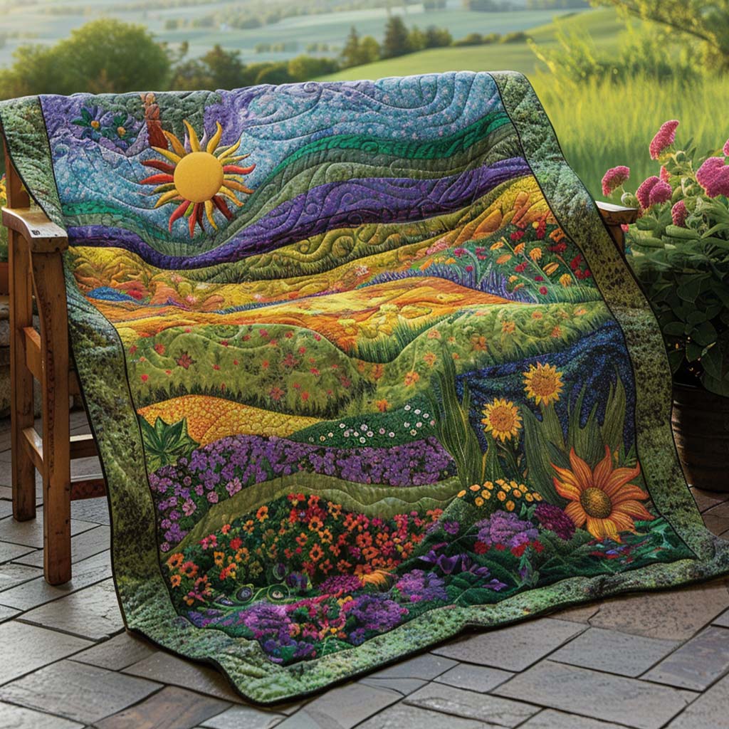 Sunny Retreat Quilt Blanket - Quilted Blanket by Wild and Way