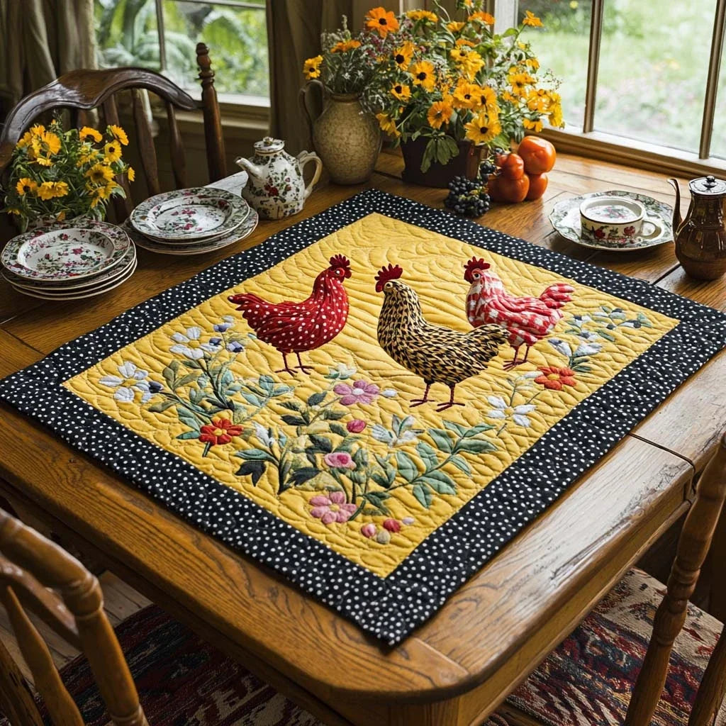 Sunny Side Quilted Table Topper