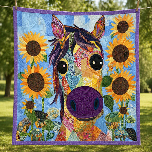 Sunny Trotter Quilt Blanket - Quilted Blanket by Wild and Way