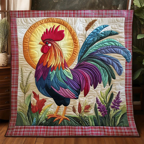 Sunrise Chicken Quilt Blanket