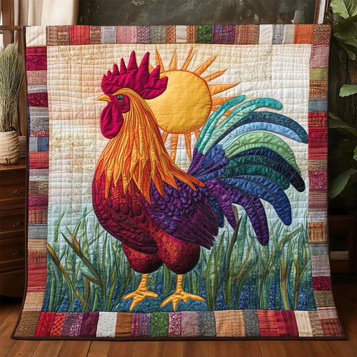 Sunrise Chicken Quilt Blanket
