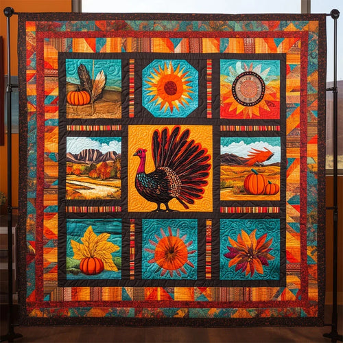 Sunrise Gobbler Quilt Blanket