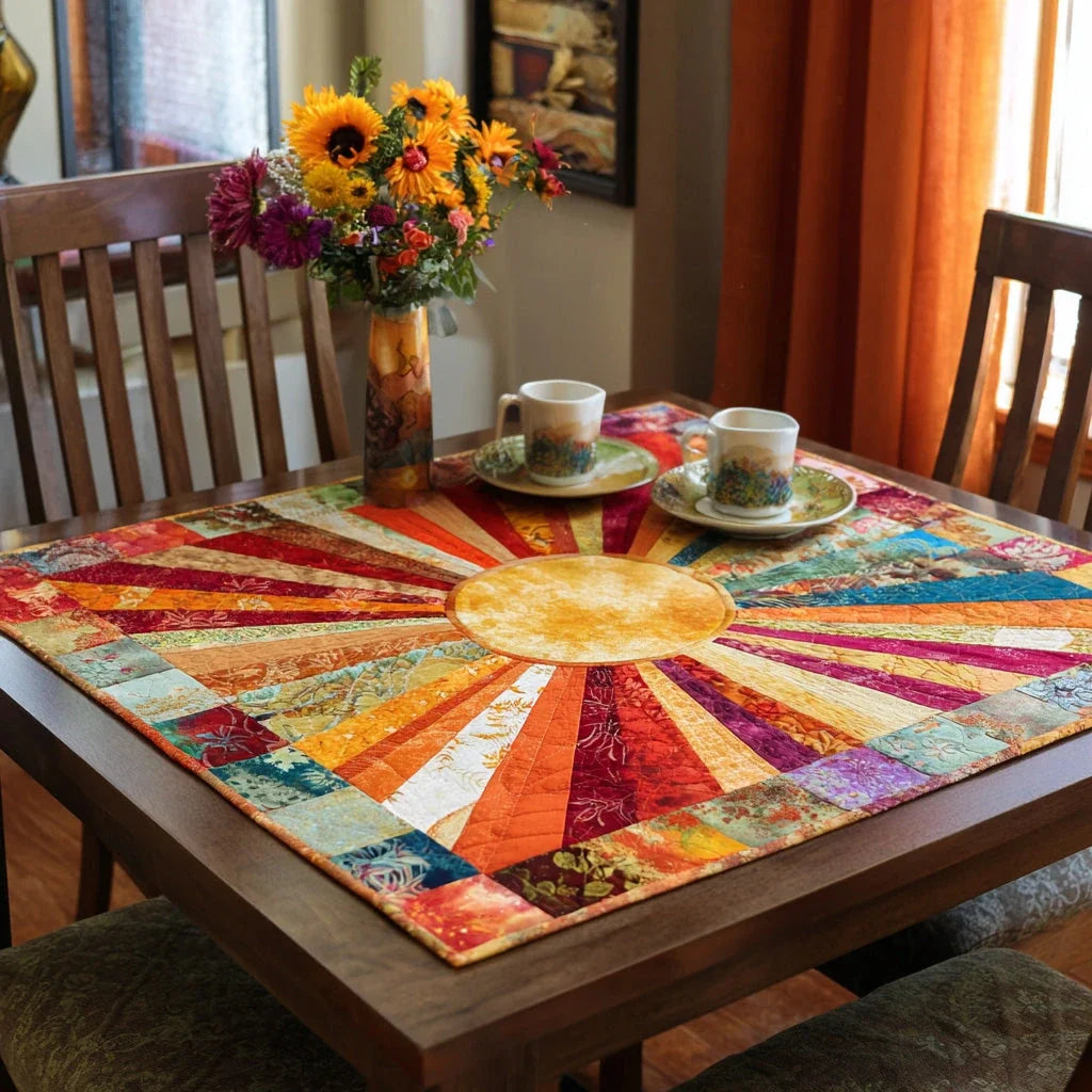 Sunrise Meadow Quilted Table Topper