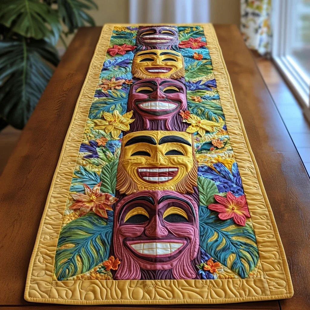 Sunset Faces Quilted Table Runner