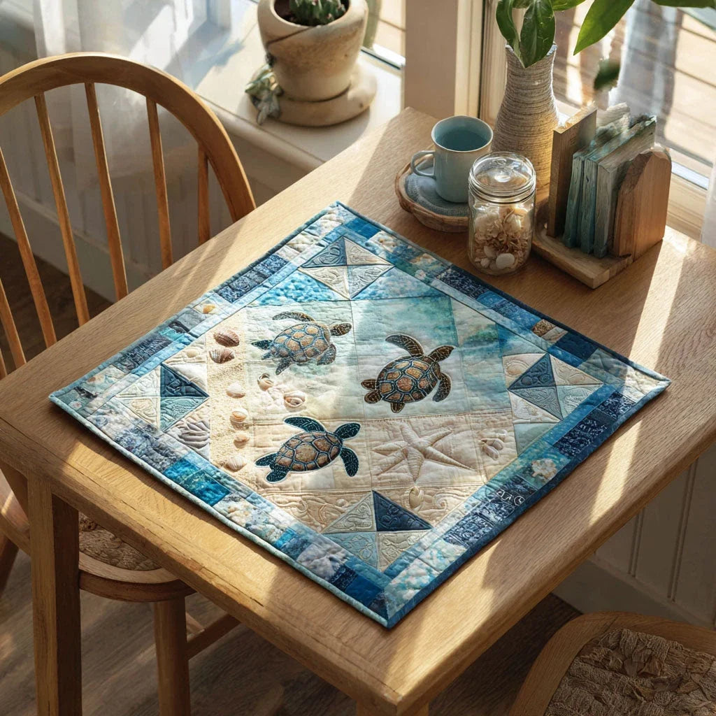 Sunset Reef Quilted Table Topper