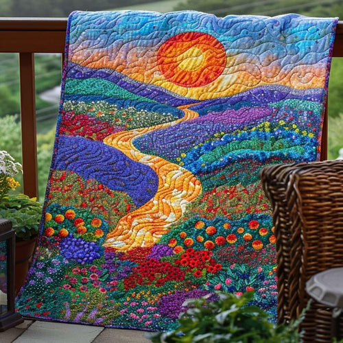 Sunshine Glow Quilt Blanket - Quilted Blanket by Wild and Way