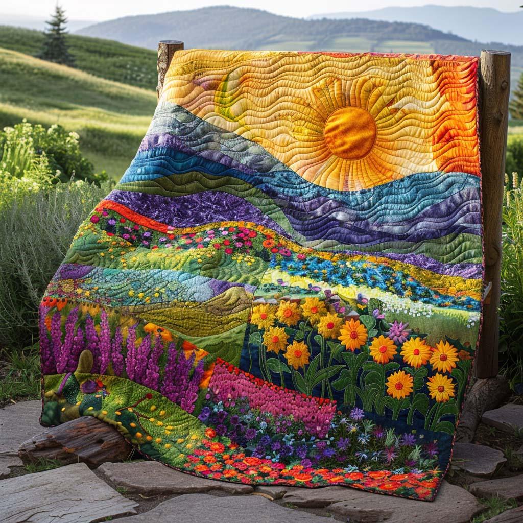 Sunshine Journey Quilt Blanket - Quilted Blanket by Wild and Way