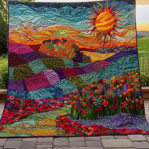 Sunshine Spirit Quilt Blanket - Quilted Blanket by Wild and Way