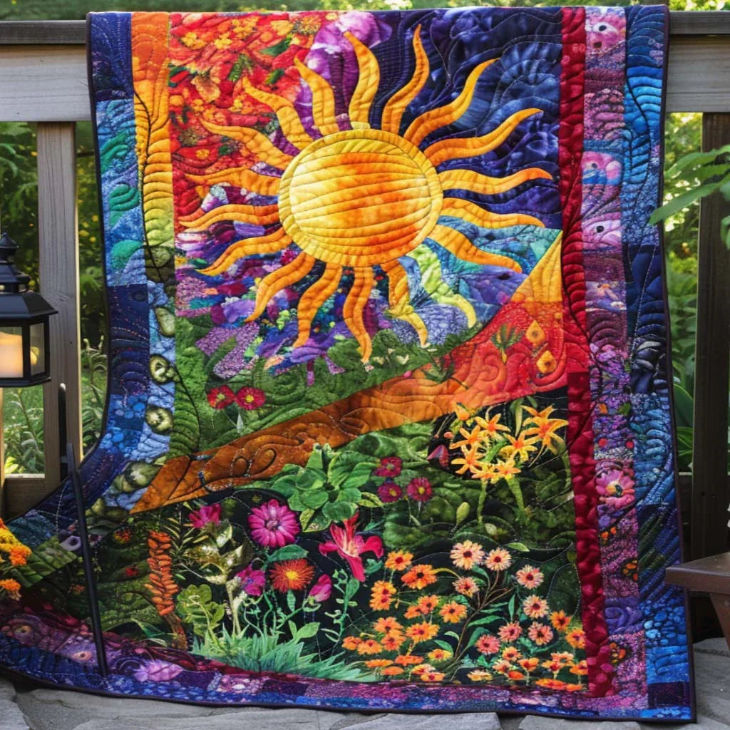 Sunshine Valley Quilt Blanket - Quilted Blanket by Wild and Way