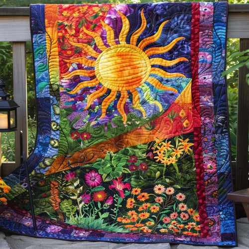 Sunshine Valley Quilt Blanket - Quilted Blanket by Wild and Way