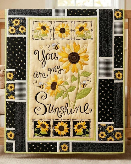 Sunshine You Quilt Blanket - Quilted Blanket by Wild and Way