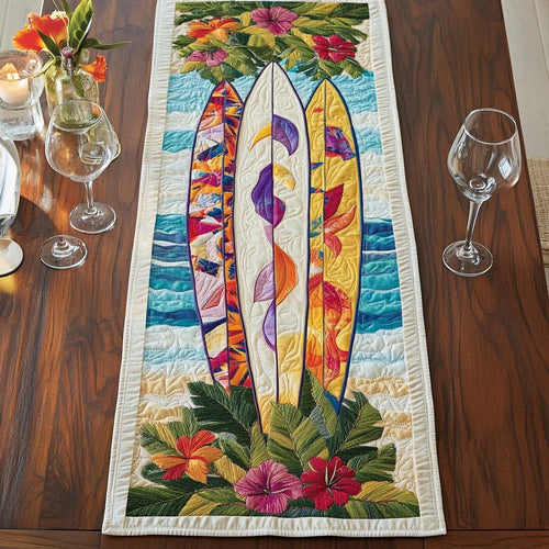 Surf Bloom Quilted Table Runner