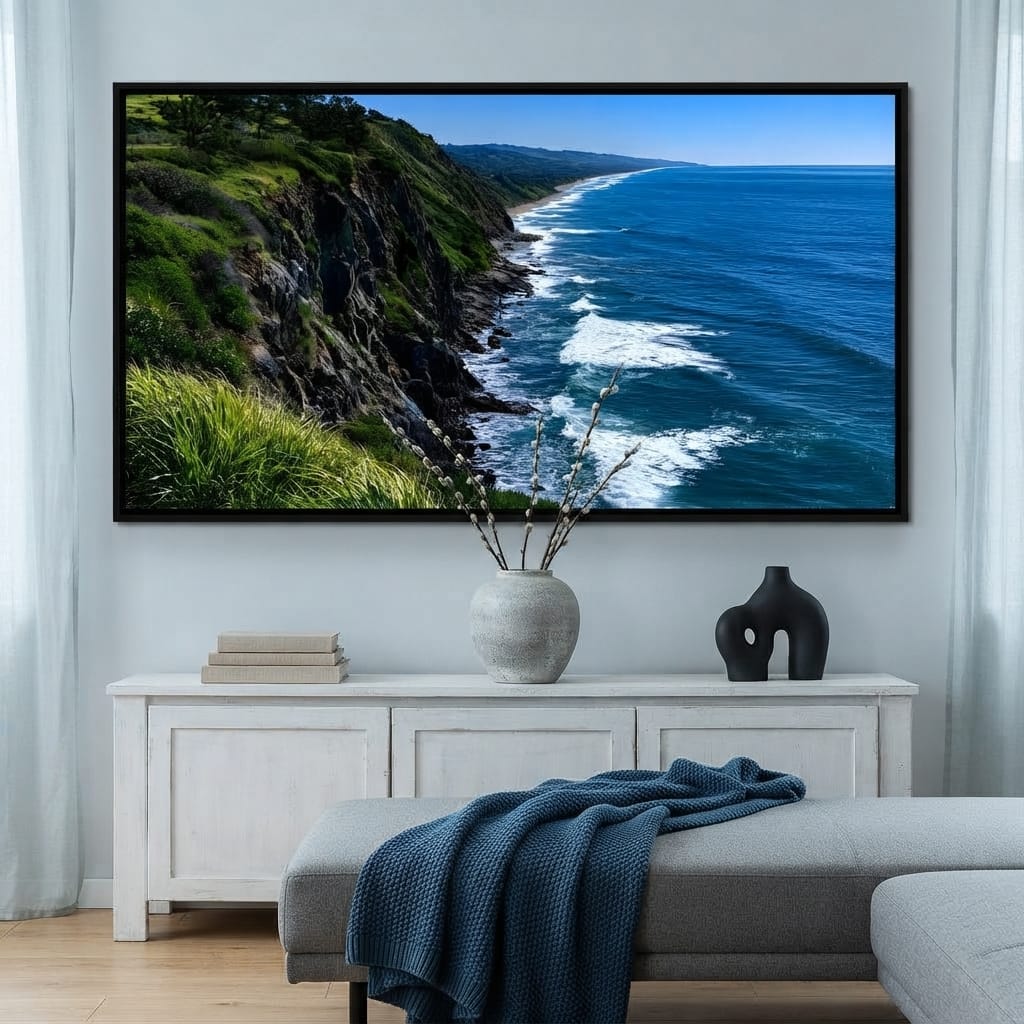 Surreal Coast Waters Canvas Wall Art