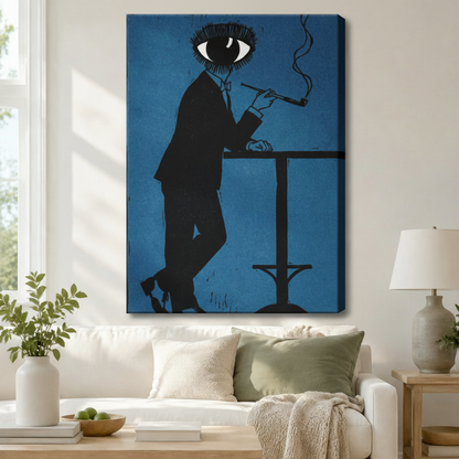 Surreal Eye Man Dark Academia Canvas Wall Art