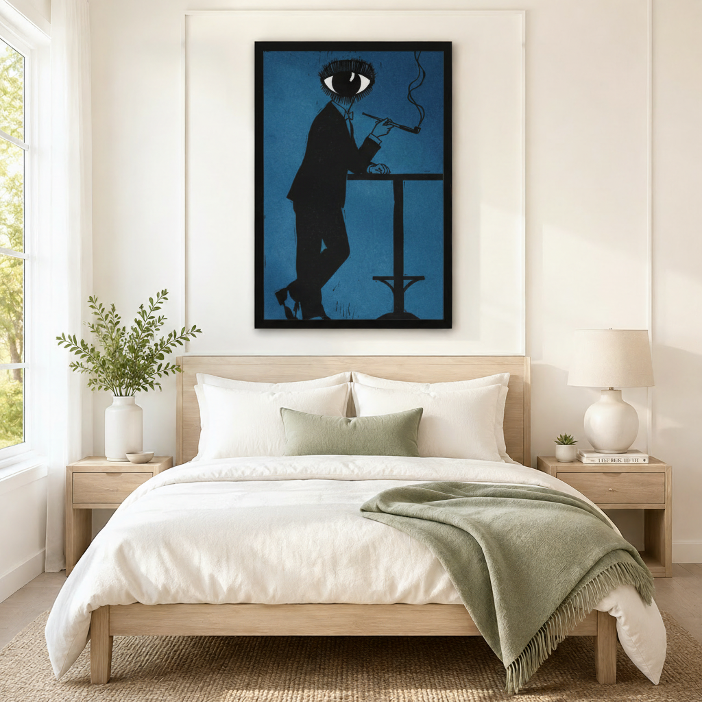 Surreal Eye Man Dark Academia Canvas Wall Art
