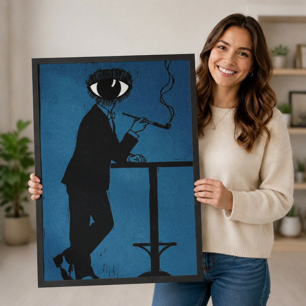 Surreal Eye Man Dark Academia Canvas Wall Art