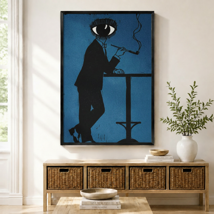 Surreal Eye Man Dark Academia Canvas Wall Art
