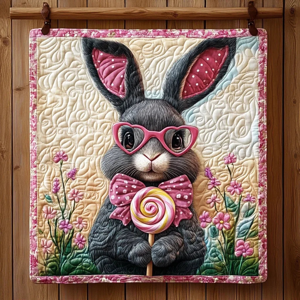 Sweet Black Bunny Quilt Blanket