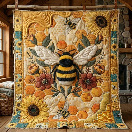 Sweet Buzz Quilt Blanket - Quilted Blanket by Wild and Way