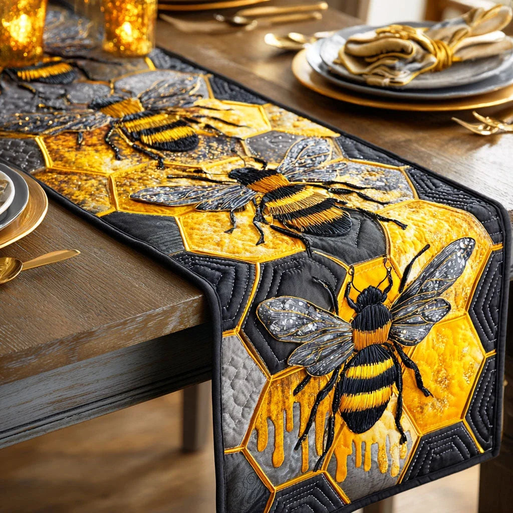 Sweet Honey Trail Quilted Table Runner