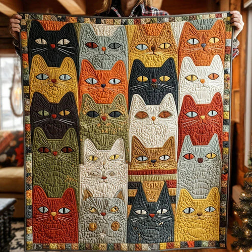 Sweet Meow Quilt Blanket - Quilted Blanket by Wild and Way