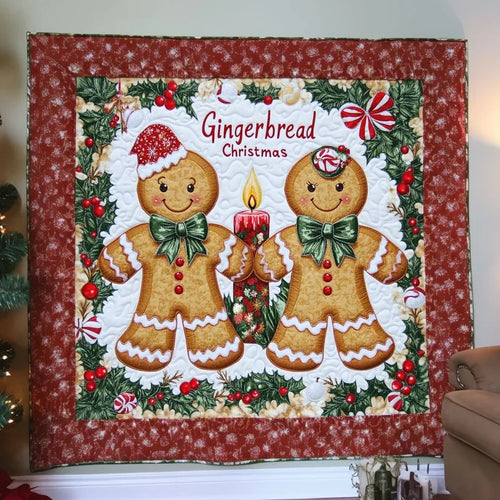 Sweet Noel Gingerbread Quilt Blanket