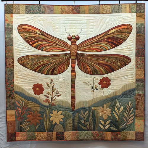 Symmetrical Dragonfly Quilt Blanket