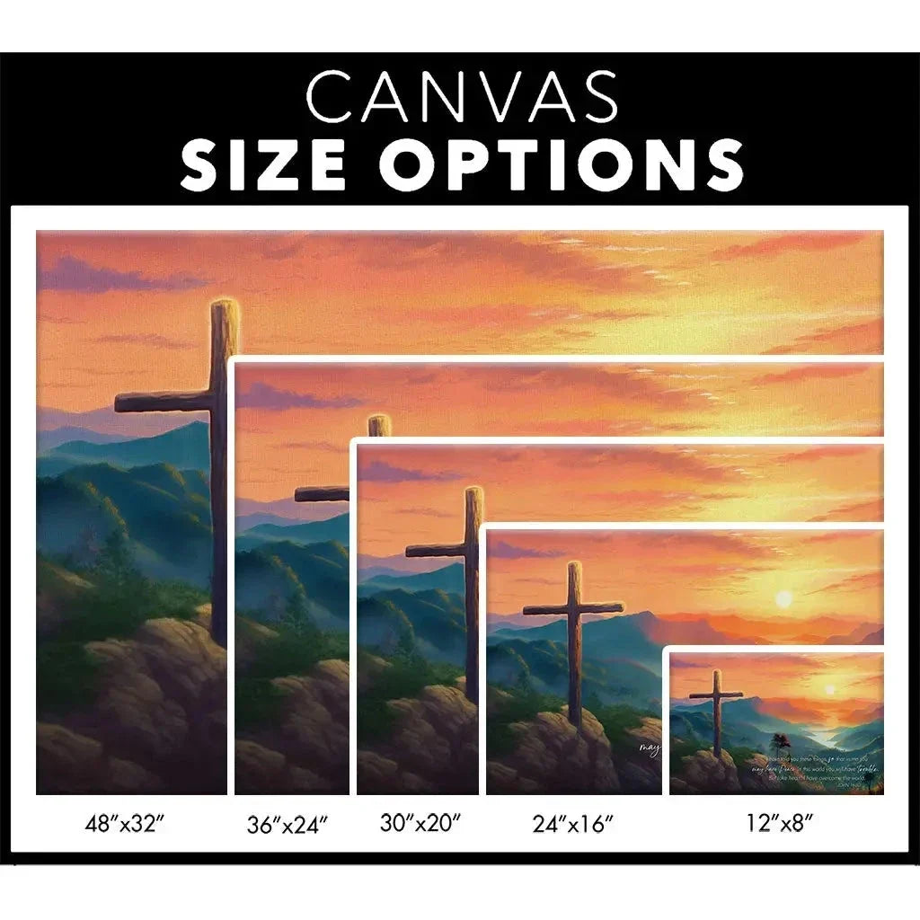 take heart i have overcome the world john 16 33 niv wall art canvas (Landscape) (view 7)