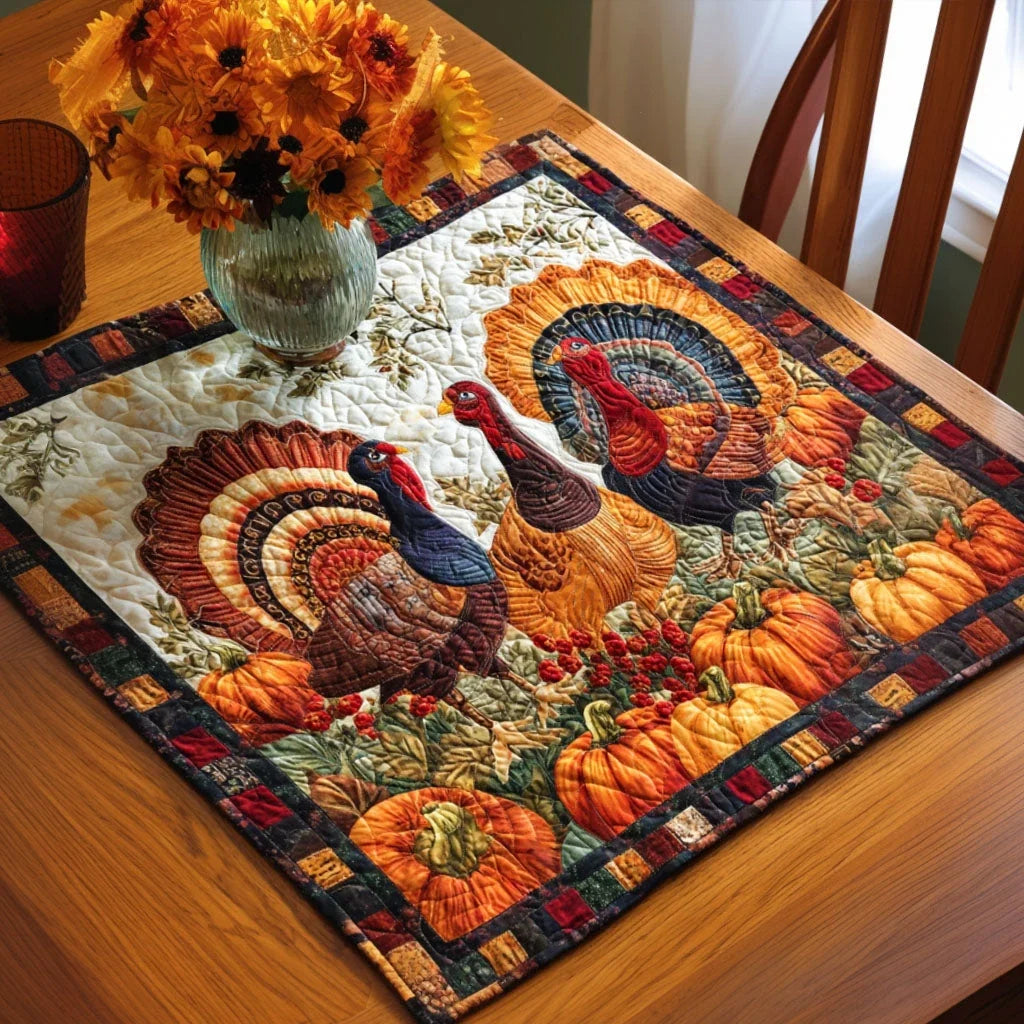 Talkin Turkey Quilted Table Topper