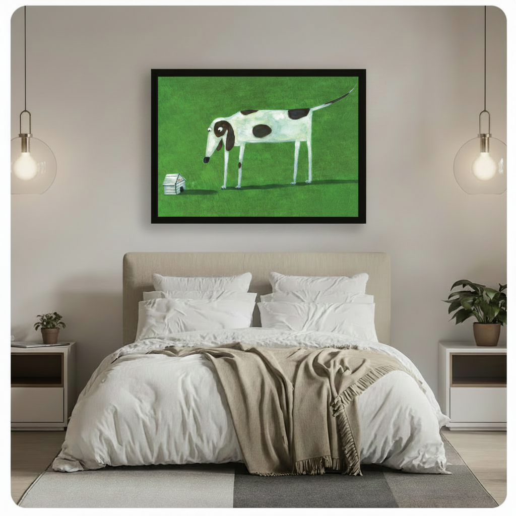 Otis Big Dog Tiny House Canvas Wall Art